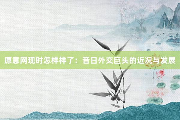 原意网现时怎样样了：昔日外交巨头的近况与发展